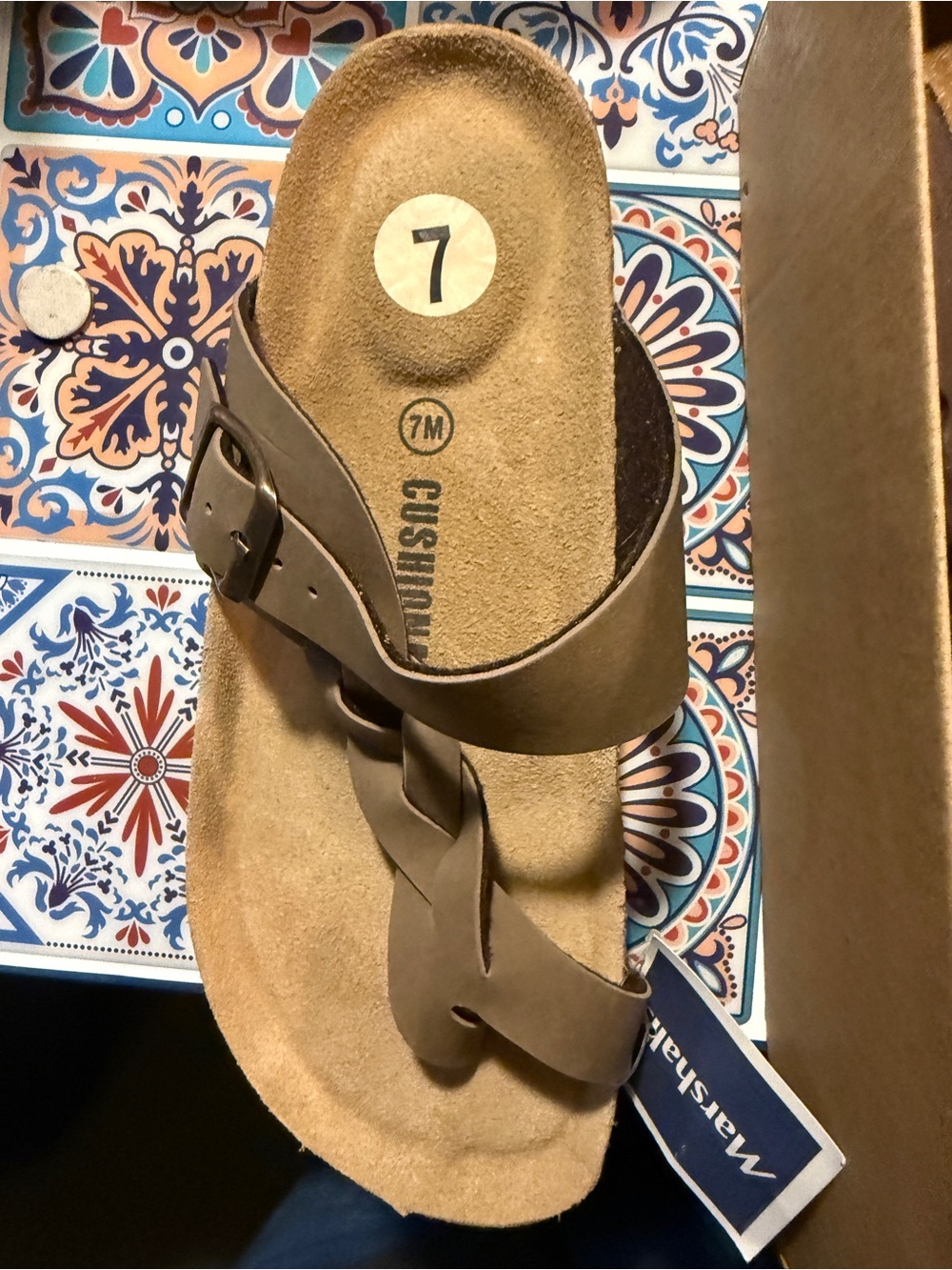 Libbey Brown Men's Casual Slide Sandals - Size 7M